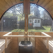 Saunafass mit Holzofen -